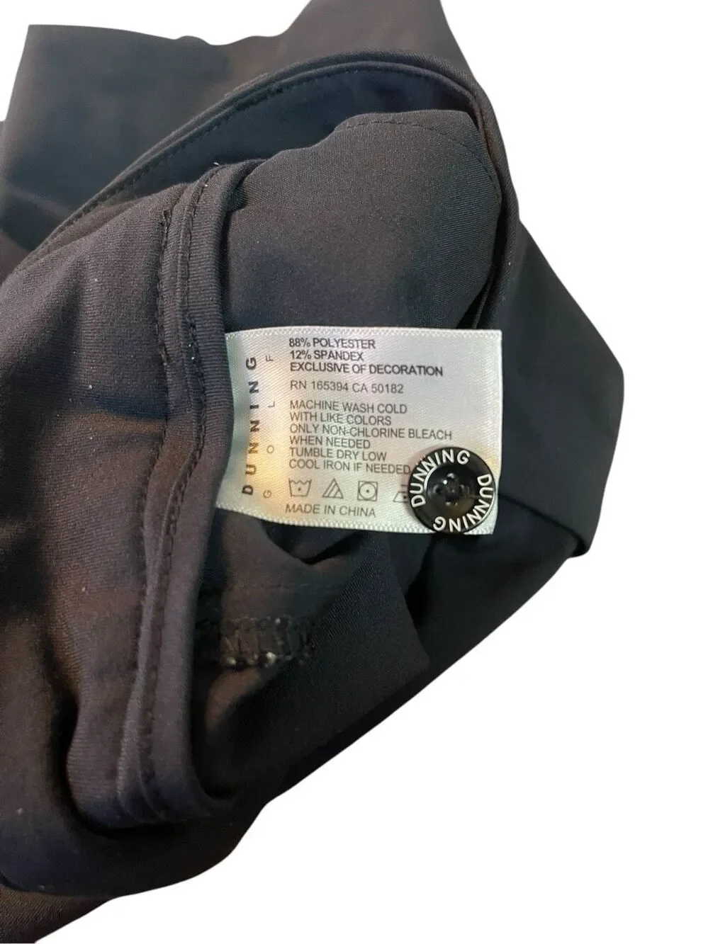Dunning Mens Black Flat Front Athletic Golf Shorts Size 40